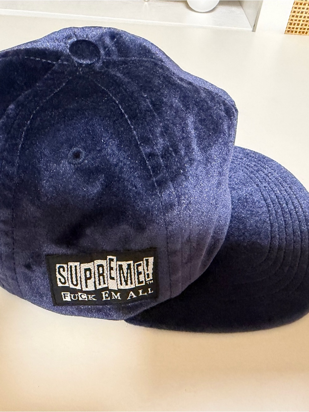 Supreme 5-panel cap Velveteen Navy